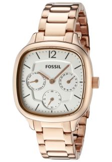Fossil ES2855  Watches,Womens Silver Dial Rose Gold Tone Ion Plated Stainless Steel, Casual Fossil Quartz Watches