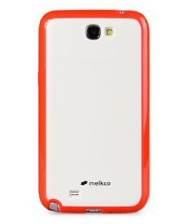 Melkco   Samsung Galaxy Note 2 / N7100 Ultra Slim Polyframe TPU / PC Combined Case Red / White w/ Screen Protector Cell Phones & Accessories