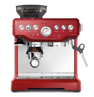 Breville BES870CBXL The Barista Express Coffee Machine, Cranberry Red Kitchen & Dining