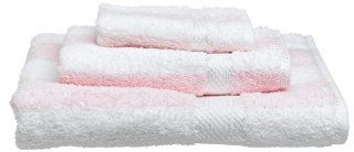 Frenchtex Melody Egyptian Stripe Bath Towel, Pink/Stripe  