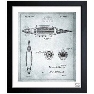 Oliver Gal Design for a Rocket Ship Model 1933 Framed Graphic Art 1B00301_15x