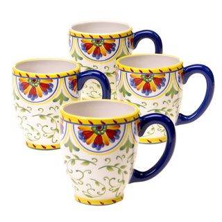 Amalfi 18 ounce Ceramic Mug (set Of 4)