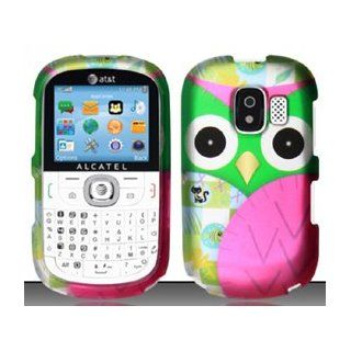 4 Items Combo For Alcatel One Touch OT871A (AT&T) Colorful Owl Design Hard Case Snap On Protector Cover + Car Charger + Free Opening Tool + Free American Flag Pin Cell Phones & Accessories