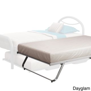 Amisco Solid Steel Folding Trundle Bed Silver Size Twin