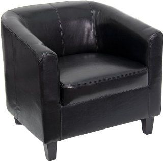 Flash Furniture BT 873 BK GG Black Leather Office Guest/Reception Chair   Leather Club Chair