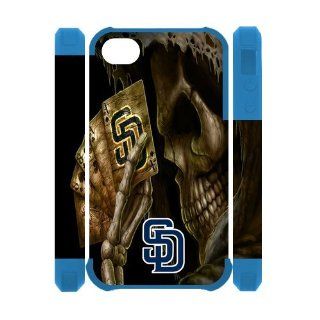 Custom San Diego Padres Back Cover Case for iPhone 4 4S IP 12033 Cell Phones & Accessories