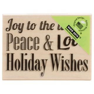 Hero Arts Mounted Rubber Stamps 2 X2.75   Peace   Love