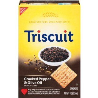 Triscuit Cracked Pepper and Olive Oil, 9 Ounce  Wheat Crackers  Grocery & Gourmet Food