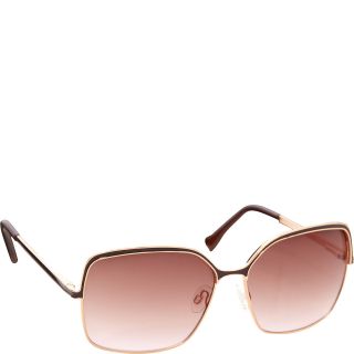 Vince Camuto  Square Metal Retro Sunglasses with Spring Hinges and Epoxy Detail
