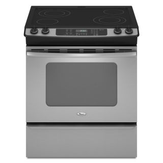 Whirlpool Gold 30 in Smooth Surface 4.5 cu ft Self Cleaning Slide In Electric Range (Stainless Steel)