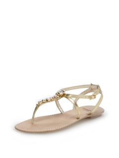 Cross Ankle Strap Embellished Sandal by Cenedella