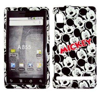 Motorola Droid A855 Mickey Mouse Black & White Multi Hard Case/Cover/Faceplate/Snap On/Housing/Protector Electronics
