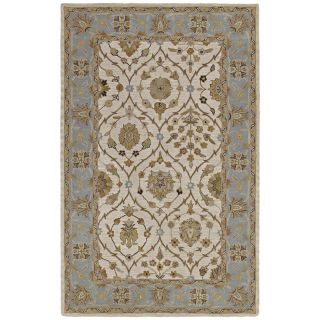 Lawrence Beige Arabesque Hand tufted Wool Rug (2 X 3)