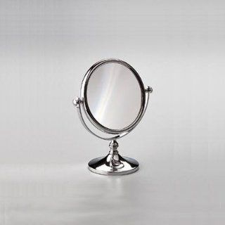 Free Standing 5X Magnifying Mirror Finish Chrome   Personal Makeup Mirrors