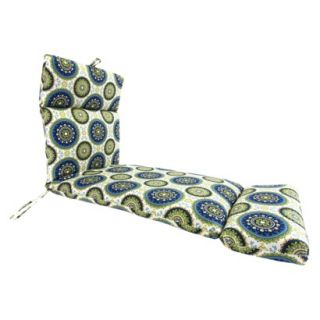 Outdoor Universal Chaise Lounge Cushion   Blue/G
