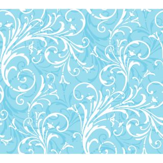 York Wallcoverings Blue Strippable Prepasted Classic Wallpaper