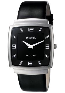 Invicta 5131  Watches,Mens Slim Square Black Leather, Casual Invicta Quartz Watches