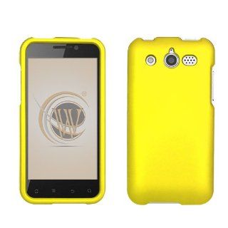 Huawei Mercury M886 Rubber Feel Hard Case Cover   Yellow Cell Phones & Accessories
