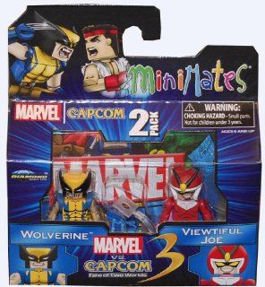 Minimates Marvel vs Capcom 3 Series 2 Wolverine vs Viewtiful Joe Action Figure 2 Pack Toys & Games