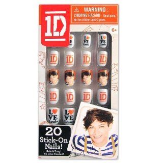 One Direction  1D Stick on Nails   Louis (Orange) Pack of 20 