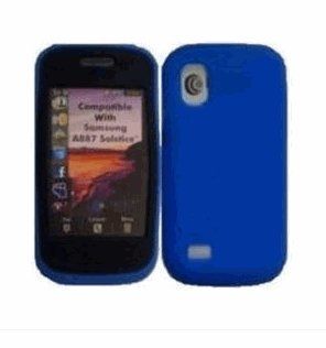 Samsung A887 Solstice Soft Shell Case, Blue/Black Cell Phones & Accessories