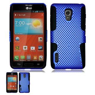 LG Optimus F7 LG870 / US780 Blue and Black Hybrid Case Cell Phones & Accessories