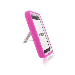Lg Ms870 (Spirit 4G) Hot Pink + White Robotic Case Cell Phones & Accessories