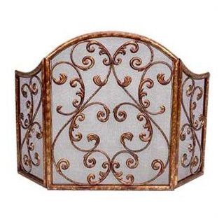 Shop Antique Gold Iron Fireplace Screen at the  Home Dcor Store. Find the latest styles with the lowest prices from Old World Design