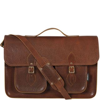 Zatchels 17.5 Inch Executive Leather Satchel   Brown      Womens Accessories