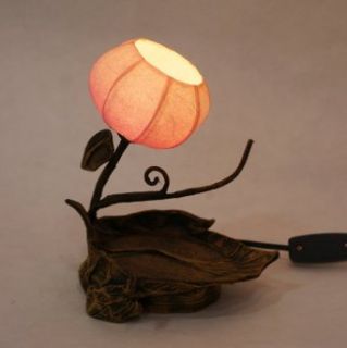 Mulberry Rice Paper Ball Handmade Twig Leaf Design Art Shade Red Round Globe Lantern Brown Asian Oriental Decorative Accent Home Decor Bedside Rustic Bedroom Mini Table Desk Lamp