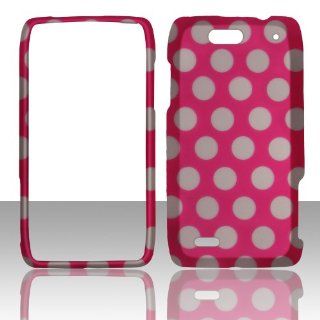 2D Dots on Pink Motorola Droid 4 / XT894 Case Cover Phone Hard Cover Case Snap on Faceplates Cell Phones & Accessories