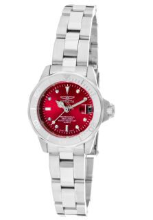 Invicta 12518  Watches,Womens Pro Diver/Mini Diver Red Dial Stainless Steel, Casual Invicta Quartz Watches