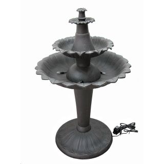 Garden Treasures Tuscan Garden 3 Tier Outdoor Fountain with Pump