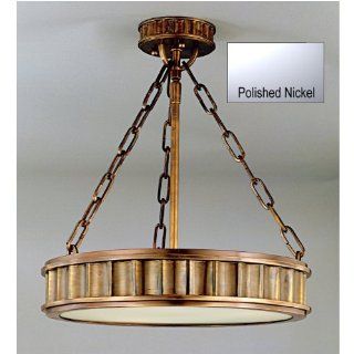 Hudson Valley Lighting 901 PN Middlebury 3 Light Semi Flush Ceiling Fixture with Frosted Opal Glass Diffuser, Polished Nickel   Semi Flush Mount Ceiling Light Fixtures  