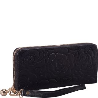 SW Global EMBOSS Exclusive Womens Genuine Leather Wallet Bi fold in Rose Pattern Design