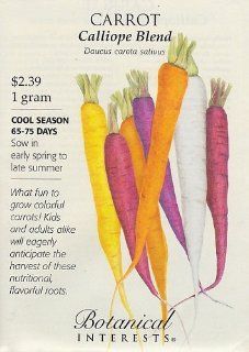 Calliope Blend Carrot Seeds   1 gram   Botanical Interests  Carrot Plants  Patio, Lawn & Garden