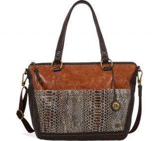 THE SAK Iris Satchel   Brown Snake Multi