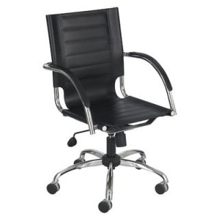 Safco Products Flaunt Series Mid Back Managerial Chair SAF3456 Finish Black 