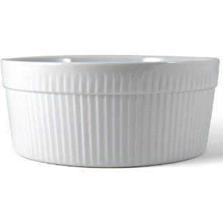 Omniware Ceramic Souffle Dish 1 Quart   7 1/2"   White Kitchen & Dining