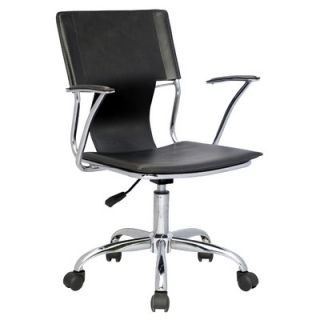 Chintaly Mid Back Office Chair with Swivel 0648 AC BLK Finish Black