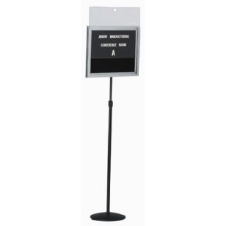 AARCO Single Pedestal Letter Board with Acrylic Lift Off Cover CMD1418L