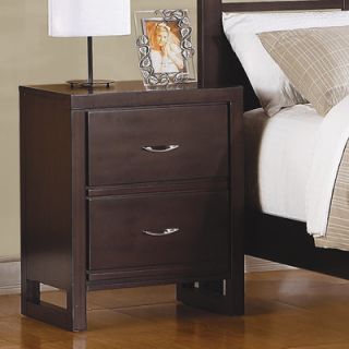 Woodbridge Home Designs Paula II 2 Drawer Nightstand 1348DC 4 Finish Dark Ch