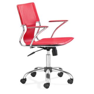 dCOR design Trafico Office Chair with Red PVC Seat and Back 205184