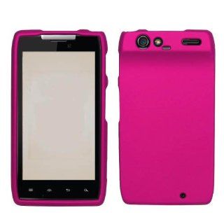 Motorola XT907 XT910 XT912 XT913 XT916 XT915 Droid Razr Hard Plastic Snap on Cover Rose Pink (Rubberized) Verizon Cell Phones & Accessories