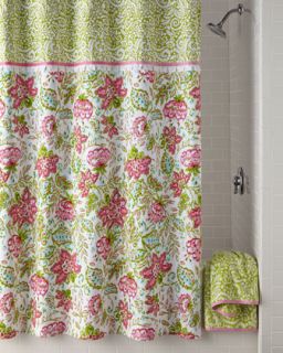 Dena Floral Ikat Shower Curtain   Dena Home
