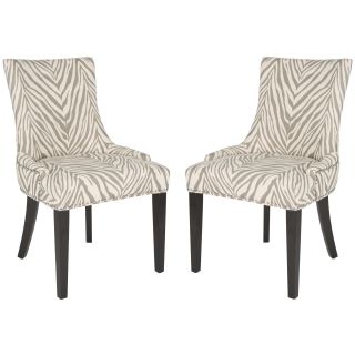 Safavieh Lester Grey Zebra Dining Chairs (set Of 2)