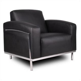 Boss Office Products Lounge Chair with Chrome Frame BR99001 BK