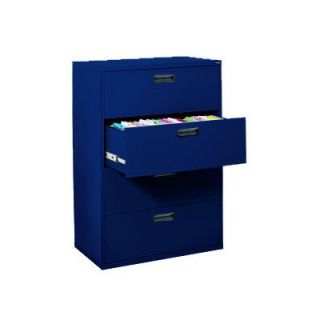 Sandusky 400 Series 4 Drawer  File Cabinet E204L Finish Navy Blue