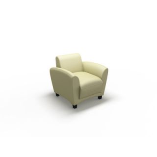 Mayline Santa Cruz Leather Lounge Chair VCC1 BLKA / VCC1 MAHB Color Almond w