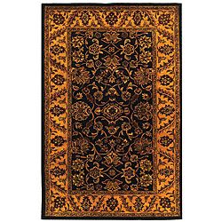 Safavieh Handmade Golden Jaipur Black/ Gold Wool Rug (4 X 6)
